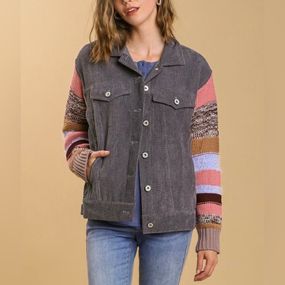 Umgee Jackets & Blazers - Umgee Sweater Sleeve Jacket